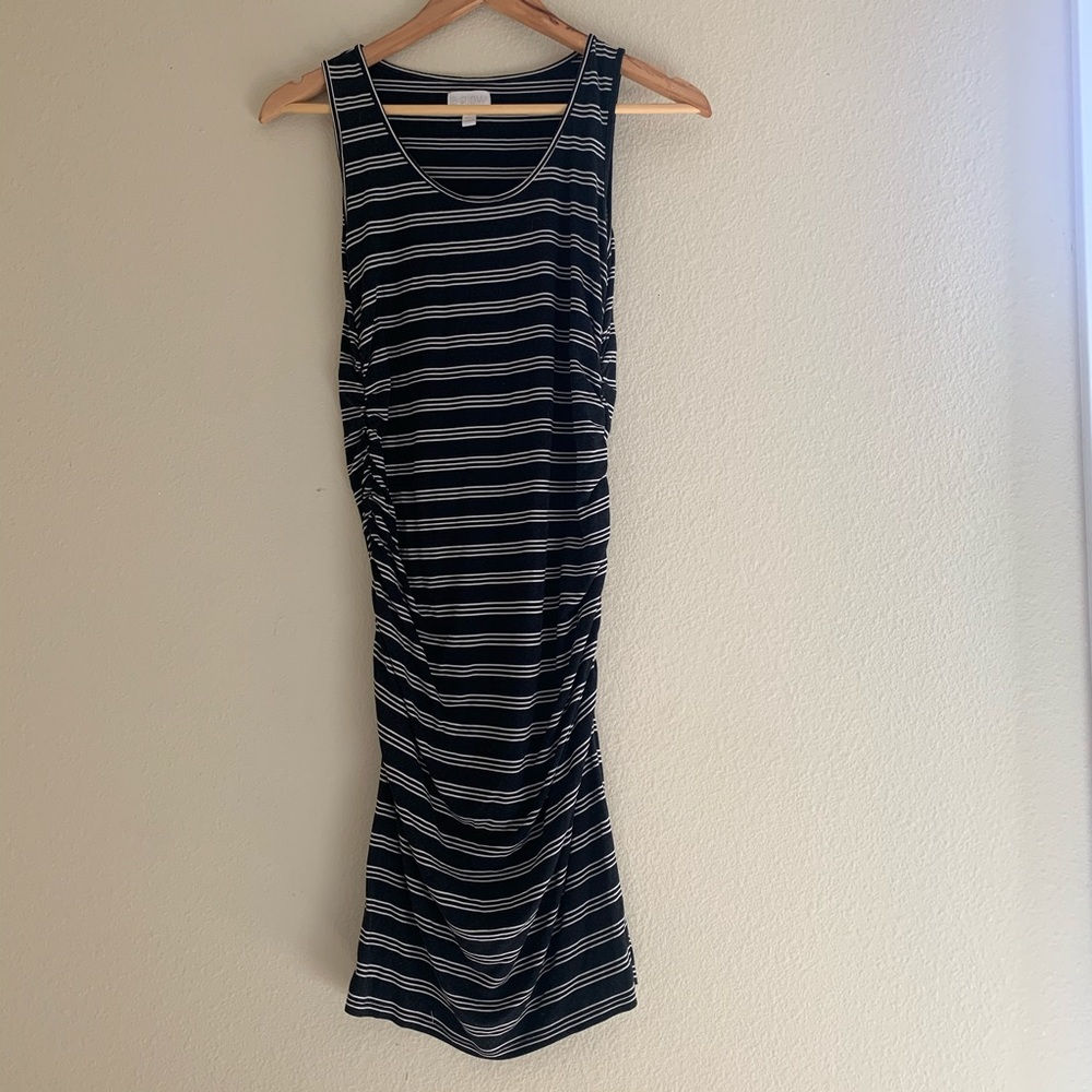 Mid-Length Striped Maternity Dress